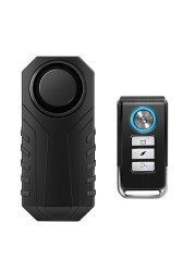 Awapow Anti-theft Bicycle Alarm 113dB Vibration Remote Control Waterproof Alarm With Fixed Clip Motorcycle Safety System