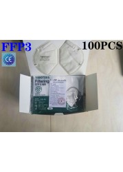 FFP3 Safety Dust Respirator Masks Adult 5 Layers Filter Face Mask Mouth Mask CE FFP2 KN95 Protective Mascarillas