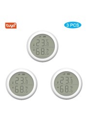 Tuya Zigbee Smart Home Temperature Humidity Sensor with LED Display Works with Google Assistant and Tuya Zigbee Hub