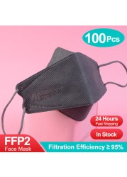 5-100pcs ffp2mask kn95 masks paintball ce fish mascarillas ffp2reutilizable adult kn95 mask hygienic mascarillas fpp2 ce approved