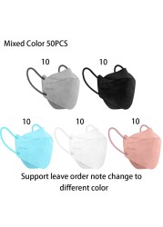 4D KN95 Black Face Mask Respirator 4 Ply Pink FFP2 Mascarillas FPP2 Negras White Protective Face Masks ffp2fan CE Masque Noir