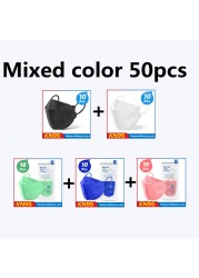 CE ffp2fan fish mask black FFP2 Mascarillas ffp2 mascarillas CE KN95 approved masks health colors ffp2 reusable fish mask