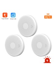 WIFI 2 in 1 Smoke Carbon Monoxide Combo Detector CO Gas Smoke Alarm Sensor 85DB Sound Alarm Tuya Smart Security Alarm System