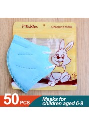 قناع FFP2 للأطفال بعمر 6-9 أعوام ffp2 mascarillas niños KN95 masque enfant قناع وجه للأطفال mascarilla fpp2 homology ada ffp2fan fp3