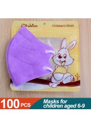 قناع FFP2 للأطفال بعمر 6-9 أعوام ffp2 mascarillas niños KN95 masque enfant قناع وجه للأطفال mascarilla fpp2 homology ada ffp2fan fp3