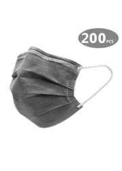 Activated Carbon Disposable Face Masks 4 Layers Thicken Non-woven Ear Mouth Mask Mascarillas Gray Dust Mask