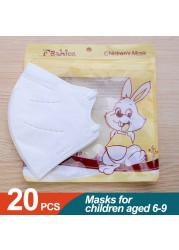 10/20/50pcs ffp2mask niños 6-9old mask for children kn95 mascarillas niños ce washable kids ffp2reutilizable fpp2 infantil masks