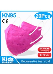 10/20/50pcs ffp2mask niños 6-9old mask for children kn95 mascarillas niños ce washable kids ffp2reutilizable fpp2 infantil masks