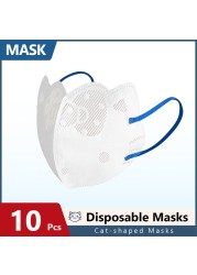 mascarillas face mask white mascara descartavel cute cartoon mascarilla Disposable 3D hygienic MASK cat shaped masks women lady