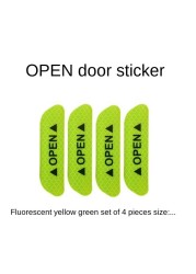 Car Reflective Stickers Safety Warning Stickers Open Door Wheel Eyebrow Rear Bumper Night Anti-scratch Decoration