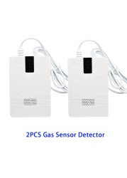 Combination CO Carbon Carbon Monoxide Detector Combustion Sensitive Gas Leak Sensor Auto Detection Failure Fire Alarm EU Plug AC 90V-220V