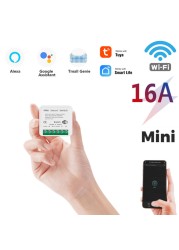 Mini Wifi Smart Switch Zigbee DIY Light Switches 10A 16A 2 Way Control Smart Home with Tuya Smart Life Alexa Alice Google Home