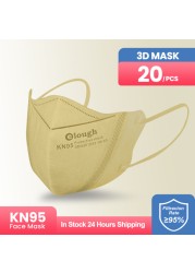 Elough mascarillas fpp2 3D Face Mask mascarilla kn95  fpp2 homologada españa KN95Mask Adult 4 Layers FFP2 Respirator Approved CE