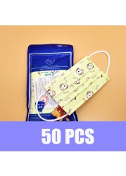 Colorful 20-200pcs Baby Kids Mask Disposable Face Masks Protective Breathable Mouth Masks Boys Girls Face Mascarillas 10pcs/bag