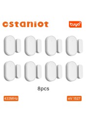 Ostaniot Tuya 433Mhz Automatic Home Alarm System Smart Wireless Sensor Door and Window Detector Door Open/Close Code