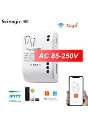 Tuya smart garage door opener wifi RF 433mhz 1ch relay module switch open/close self-timer interlock mode inqing Alexa