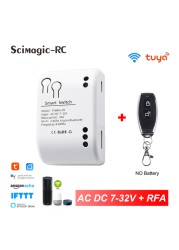 Tuya smart garage door opener wifi RF 433mhz 1ch relay module switch open/close self-timer interlock mode inqing Alexa