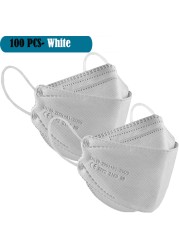 10-100pcs Adult Masks ffp2 Certificate Spain Mascarillas fpp2 Masque kn95 Approved Protective Masks Mouth Masken CE fp2