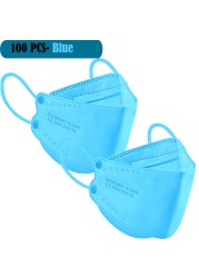 10-100pcs Adult Masks ffp2 Certificate Spain Mascarillas fpp2 Masque kn95 Approved Protective Masks Mouth Masken CE fp2