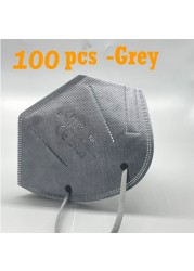 10-100pcs FFP2 Reusable Face Mask FFP2 5-Layer Black KN95 Reusable FFP2 Mask Protective Face Safety Mascherina