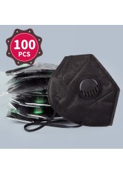 التسليم السريع KN95 قناع التنفس صمام واقية الغبار قابلة لإعادة الاستخدام التنفس الشهر KN95 تصفية أقنعة رمادي kn95masks
