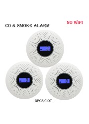 Smoke And Carbon Carbon Monoxide Detector Fire Protection Combination Smoke Co Alarm Built In Beep Battery Powered Easy To Install