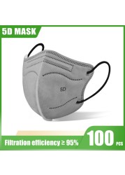 Elough 5D FFP2 Mascarillas KN95 Certified Adult Colorful ffp2fan Kn95 Face Mask FPP2 Approved Mascarillas Fpp2 Mask