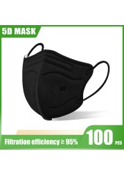 Elough 5D FFP2 Mascarillas KN95 Certified Adult Colorful ffp2fan Kn95 Face Mask FPP2 Approved Mascarillas Fpp2 Mask