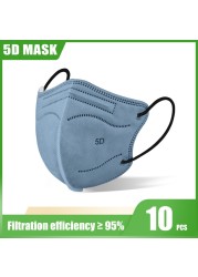 Elough 5D FFP2 Mascarillas KN95 Certified Adult Colorful ffp2fan Kn95 Face Mask FPP2 Approved Mascarillas Fpp2 Mask