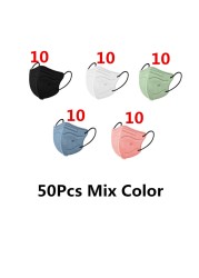 Elough 5D FFP2 Mascarillas KN95 Certified Adult Colorful ffp2fan Kn95 Face Mask FPP2 Approved Mascarillas Fpp2 Mask