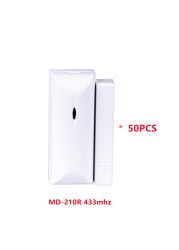 Mian Focus 433Mhz or 868Mhz Frequency MD-210R Magnetic Window Door Sensor Alarm Door Detector With Low Battery Alarm