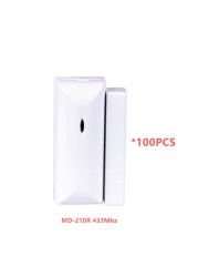 Mian Focus 433Mhz or 868Mhz Frequency MD-210R Magnetic Window Door Sensor Alarm Door Detector With Low Battery Alarm