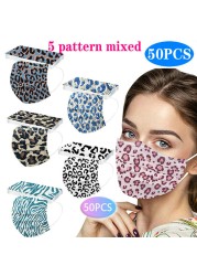 Adult 3 Layer Face Mask Disposable Fashion Butterfly Flower Printed Women Mouth Mascherine Mascarilla Masque