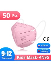 Kids Masks ffp2 Masks FPP2 Kids 5 Lays Kn95 Mascarilla FPP2 Masks Boys Mask ffp2tool 9-12 Years Face Mask