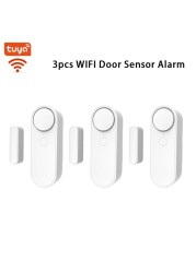 Smart Home Door Switch Magnetic Sensor Window Detector Compatible with Alexa Tuya APP Remote Control and Alerts