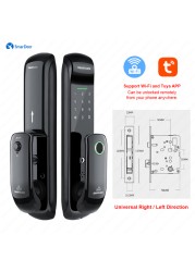 Smart Smart Lock With Wifi Fingerprint Lock Support Fingerprint/Password/RFID Card/Key/TTlock Bluetooth/Tuya Wifi Unlock