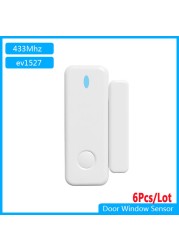 Door Window Sensor EV1527 Coding Mode RF 433mhz Wireless Door Lock Switch Home Accessories Burglar Security Alarm System