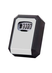 Password Key Box Lock Wall Mounted Zinc Alloy Weatherproof Key Box 4 Digits Combination Key Box Lock Storage