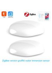 Tuya Smart Home WiFi Water Leak Alarm Zigbee Bypass Safety Alarm System Protection Work with Alexa Google Smart Life