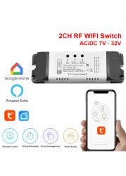 Tuya Smart WiFi 2.4G Garage Door Opener Controller Opening and Closing by Phone APP Timer Compatible Alexa and Google Home