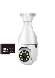 1080P E27 Bulb Wifi Camera Night Vision Full Color Automatic Human Tracking 4x Digital Zoom Video Indoor Security Screen