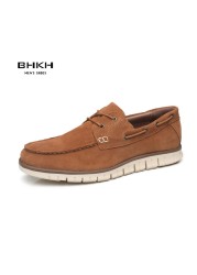 BHKH 2022 Autumn Men Shoes Smart Fashion Shoes Casual Shoes Leather Man Casual Shoes Office Work Footwear Men Shoes