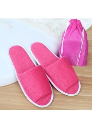 Men Cotton Travel Slippers Unisex Simple Travel Shoes Ideal for Hotels and Spa Portable Disposable Home Use 2020