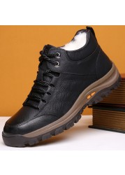 New Men Casual Leather Shoes Hiking Outdoor Breathable Non-slip Hollow Sneakers Men Shoes Zapatos Hombre Casual Mannen Schoenen