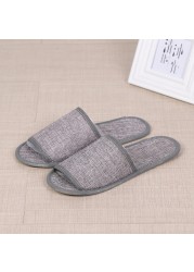 Thick linen disposable slippers, comfortable and breathable shoes, for home, hotel, hospital, summer necessities