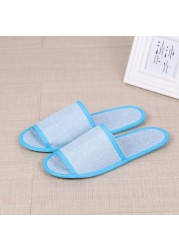 Thick linen disposable slippers, comfortable and breathable shoes, for home, hotel, hospital, summer necessities