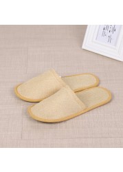 Thick linen disposable slippers, comfortable and breathable shoes, for home, hotel, hospital, summer necessities