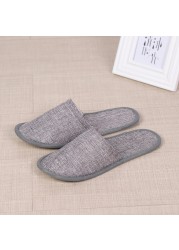 Thick linen disposable slippers, comfortable and breathable shoes, for home, hotel, hospital, summer necessities