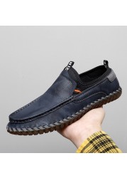 2022 Classic Casual Shoes For Men Peas Walking Shoes Loafers Breathable Comfortable Mens Moccasins Shoes Big Size 37-48