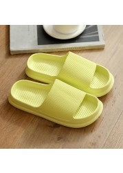 Home slippers anti-skid flip flops women's sandals women's fashion soft sole EVA indoor slides thick platform simple cloud slippers